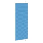 vidaXL Plisovaná roleta modrá 75x200 cm Šírka látky 74,4 cm Polyester – Obrázok 4