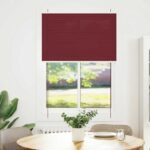 vidaXL Plisovaná roleta bordová červená 100x100 cm šírka látky 99,4 cm polyester – Obrázok 2