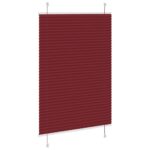 vidaXL Plisovaná roleta bordová červená 100x100 cm šírka látky 99,4 cm polyester – Obrázok 4