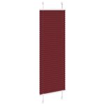 vidaXL Plisovaná roleta bordová červená 50x150 cm šírka látky 49,4 cm polyester – Obrázok 3