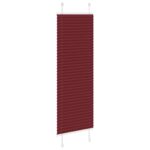 vidaXL Plisovaná roleta bordová červená 50x150 cm šírka látky 49,4 cm polyester – Obrázok 4