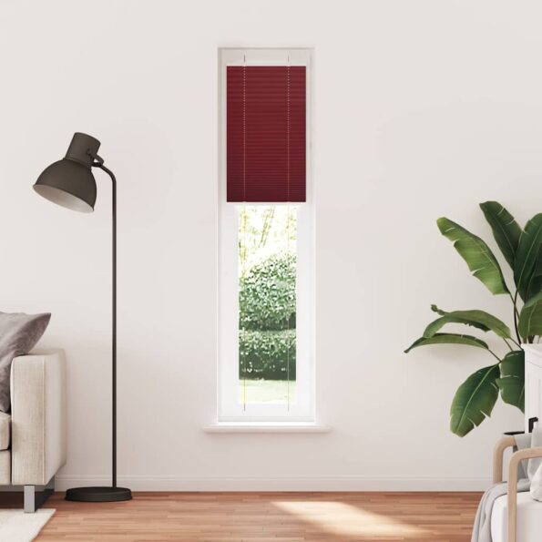 vidaXL Plisovaná roleta bordová červená 50x200 cm šírka látky 49,4 cm polyester – Obrázok 2
