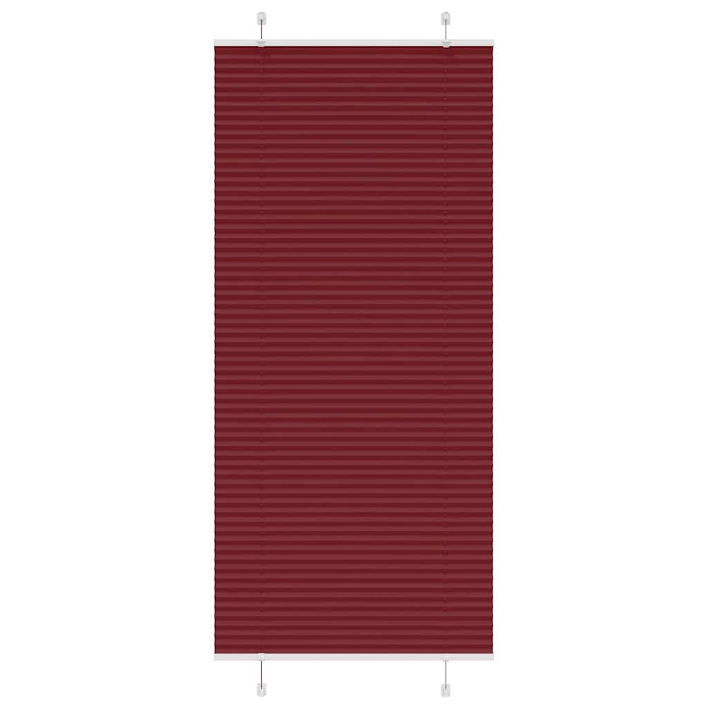 4015260_1.jpg vidaXL Plisovaná roleta bordová červená 90x200 cm šírka látky 89,4 cm polyester – Obrázok 1