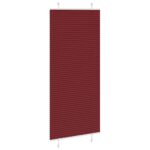 vidaXL Plisovaná roleta bordová červená 90x200 cm šírka látky 89,4 cm polyester – Obrázok 3
