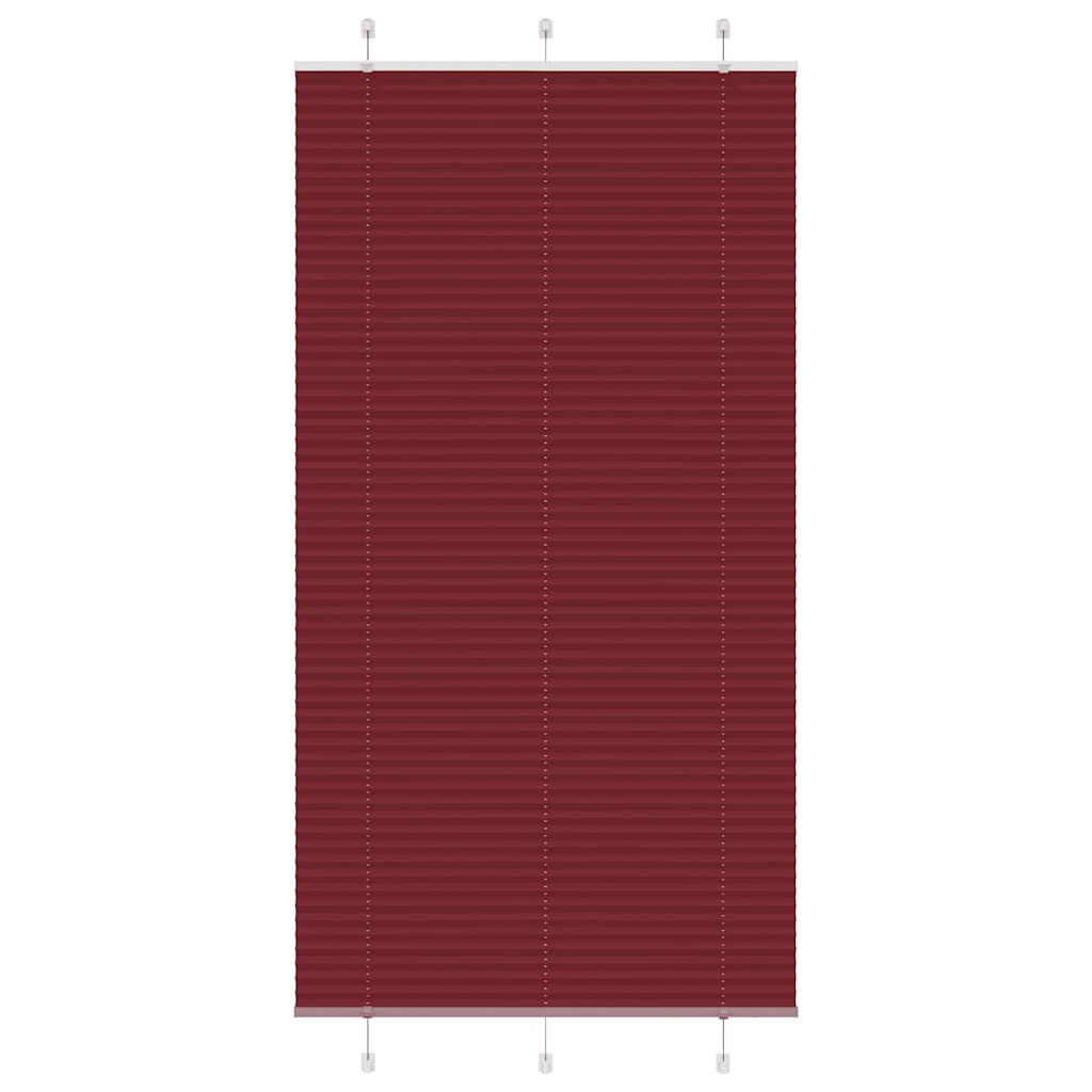 4015263_1.jpg vidaXL Plisovaná roleta bordová červená 105x200 cm šírka látky 104,4 cm polyester – Obrázok 1