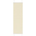 vidaXL Skladaná roleta krémová 55x200 cm šírka látky 54,4 cm polyester