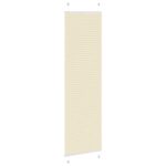 vidaXL Skladaná roleta krémová 55x200 cm šírka látky 54,4 cm polyester – Obrázok 4