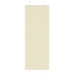 vidaXL Skladaná roleta krémová 75x200 cm šírka látky 74,4 cm polyester