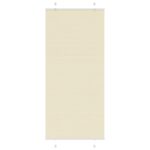 vidaXL Skladaná roleta krémová 90x200 cm, šírka látky 89,4 cm, polyester