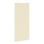 vidaXL Skladaná roleta krémová 90x200 cm, šírka látky 89,4 cm, polyester – Obrázok 4