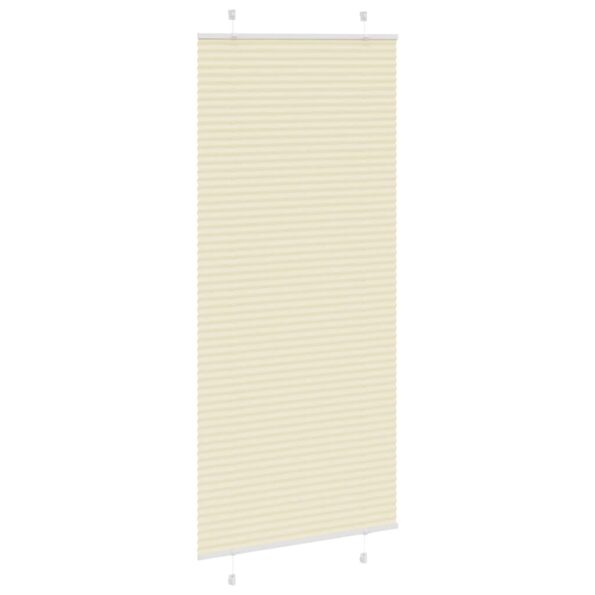 vidaXL Skladaná roleta krémová 100x200 cm, šírka látky 99,4 cm, polyester – Obrázok 3