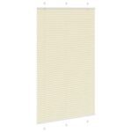 vidaXL Skladaná roleta krémová 115x200 cm Šírka látky 114,4 cm Polyester – Obrázok 3
