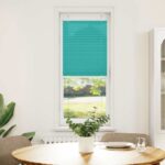 vidaXL Plisovaná roleta petrolejovo zelená 45x100 cm šírka látky 44,4 cm polyester – Obrázok 2
