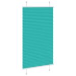 vidaXL Plisovaná roleta petrolejovo zelená 70x100 cm šírka látky 69,4 cm polyester – Obrázok 3