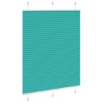 vidaXL Plisovaná roleta petrolejovo zelená 105x100 cm šírka látky 104,4 cm polyester – Obrázok 3