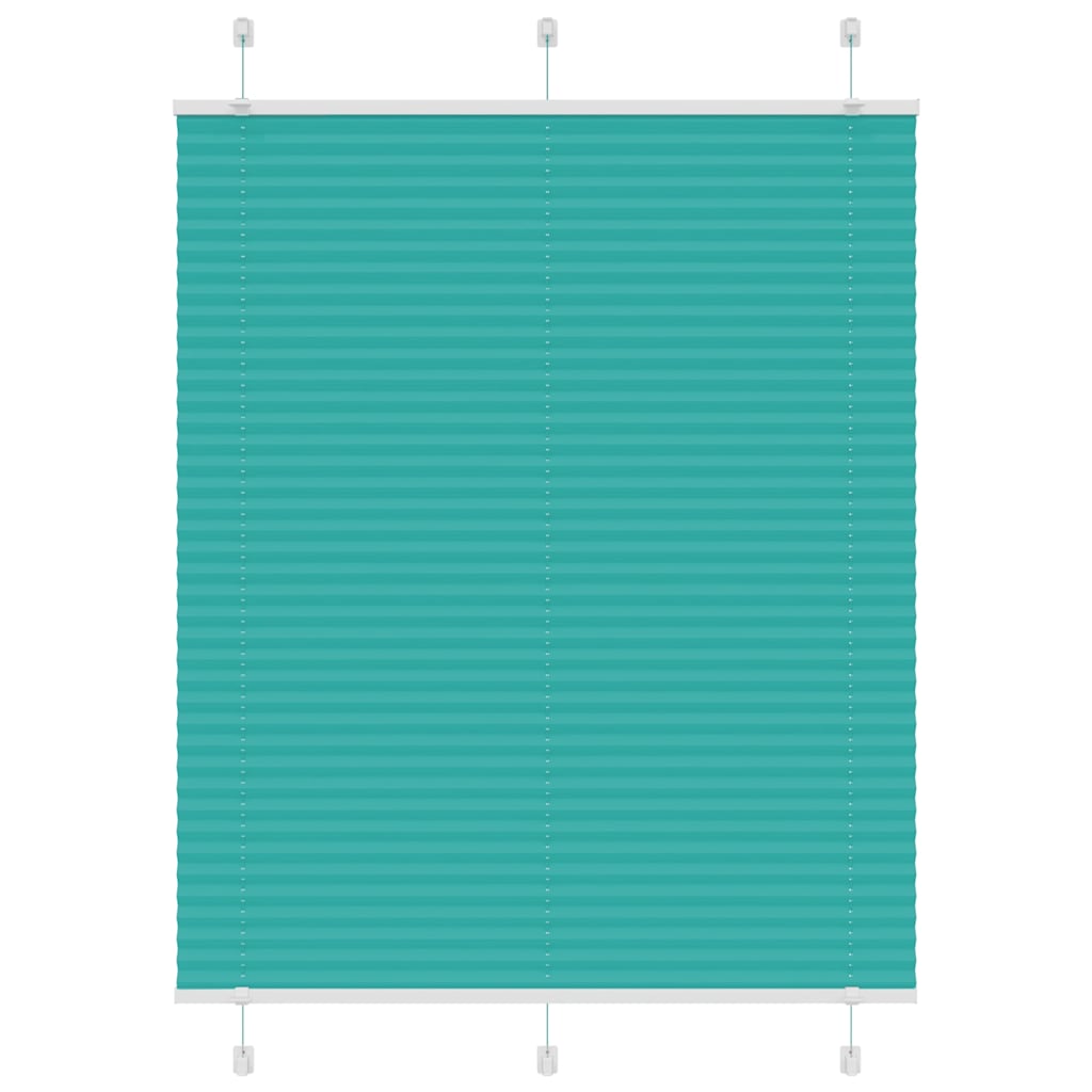 4015383_1.jpg vidaXL Plisovaná roleta petrolejovo zelená 110x100 cm šírka látky 109,4 cm polyester – Obrázok 1