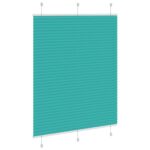 vidaXL Plisovaná roleta petrolejovo zelená 110x100 cm šírka látky 109,4 cm polyester – Obrázok 4