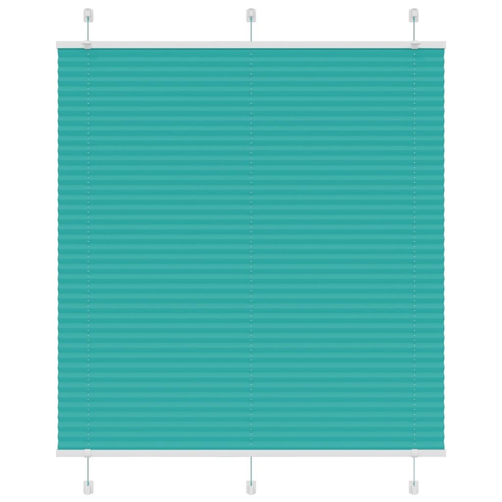 4015384_1.jpg vidaXL Plisovaná roleta petrolejovo zelená 115x100 cm šírka látky 114,4 cm polyester – Obrázok 1