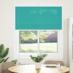 vidaXL Plisovaná roleta petrolejovo zelená 120x100 cm šírka látky 119,4 cm polyester – Obrázok 2