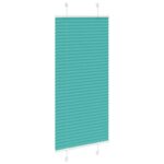vidaXL Plisovaná roleta petrolejovo zelená 65x150 cm šírka látky 64,4 cm polyester – Obrázok 3