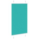 vidaXL Plisovaná roleta petrolejovo zelená 70x150 cm šírka látky 69,4 cm polyester – Obrázok 3