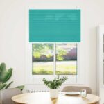 vidaXL Plisovaná roleta petrolejovo zelená 85x150 cm šírka látky 84,4 cm polyester – Obrázok 2
