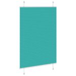 vidaXL Plisovaná roleta petrolejovo zelená 85x150 cm šírka látky 84,4 cm polyester – Obrázok 3