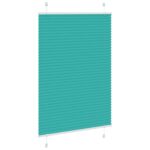 vidaXL Plisovaná roleta petrolejovo zelená 85x150 cm šírka látky 84,4 cm polyester – Obrázok 4