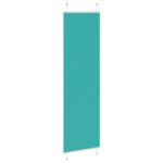 vidaXL Plisovaná roleta petrolejovo zelená 55x200 cm šírka látky 54,4 cm polyester – Obrázok 4