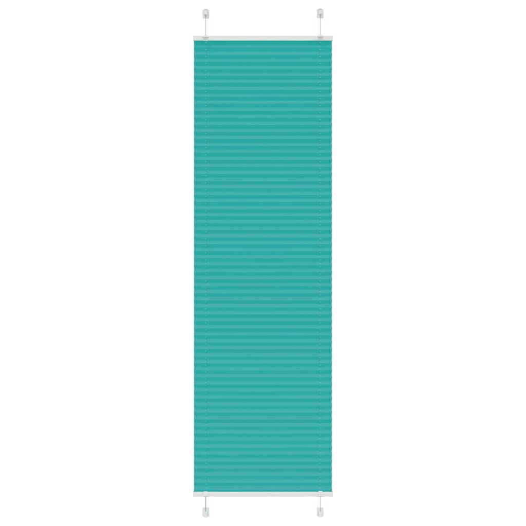 4015408_1.jpg vidaXL Plisovaná roleta petrolejovo zelená 65x200 cm šírka látky 64,4 cm polyester – Obrázok 1