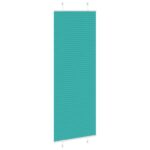 vidaXL Plisovaná roleta petrolejovo zelená 75x200 cm šírka látky 74,4 cm polyester – Obrázok 3