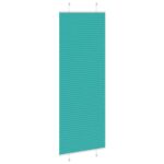 vidaXL Plisovaná roleta petrolejovo zelená 75x200 cm šírka látky 74,4 cm polyester – Obrázok 4