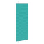 vidaXL Plisovaná roleta petrolejovo zelená 80x200 cm šírka látky 79,4 cm polyester – Obrázok 4