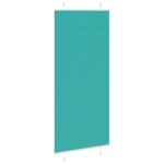 vidaXL Plisovaná roleta petrolejovo zelená 85x200 cm šírka látky 84,4 cm polyester – Obrázok 3