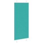 vidaXL Plisovaná roleta petrolejovo zelená 90x200 cm šírka látky 89,4 cm polyester – Obrázok 3