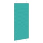 vidaXL Plisovaná roleta petrolejovo zelená 90x200 cm šírka látky 89,4 cm polyester – Obrázok 4