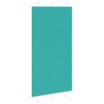 vidaXL Plisovaná roleta petrolejovo zelená 110x200 cm šírka látky 109,4 cm polyester – Obrázok 3