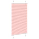 vidaXL Plisovaná roleta ružová 80x100 cm šírka látky 79,4 cm polyester – Obrázok 3