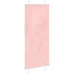 vidaXL Plisovaná roleta ružová 95x200 cm šírka látky 94,4 cm polyester – Obrázok 3