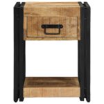 vidaXL Nočné stolíky 2 ks 40x40x50 cm masívne surové drevo mango – Obrázok 4