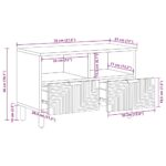 vidaXL TV skrinka 70x33x46 cm masívne drevo akácia – Obrázok 10