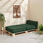 vidaXL Modulárna pohovka, zelená, 70x70x54, látka – Obrázok 3