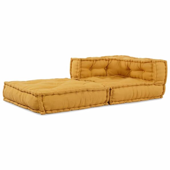 vidaXL Modulárna pohovka, žltá 70x70x54, látková – Obrázok 5