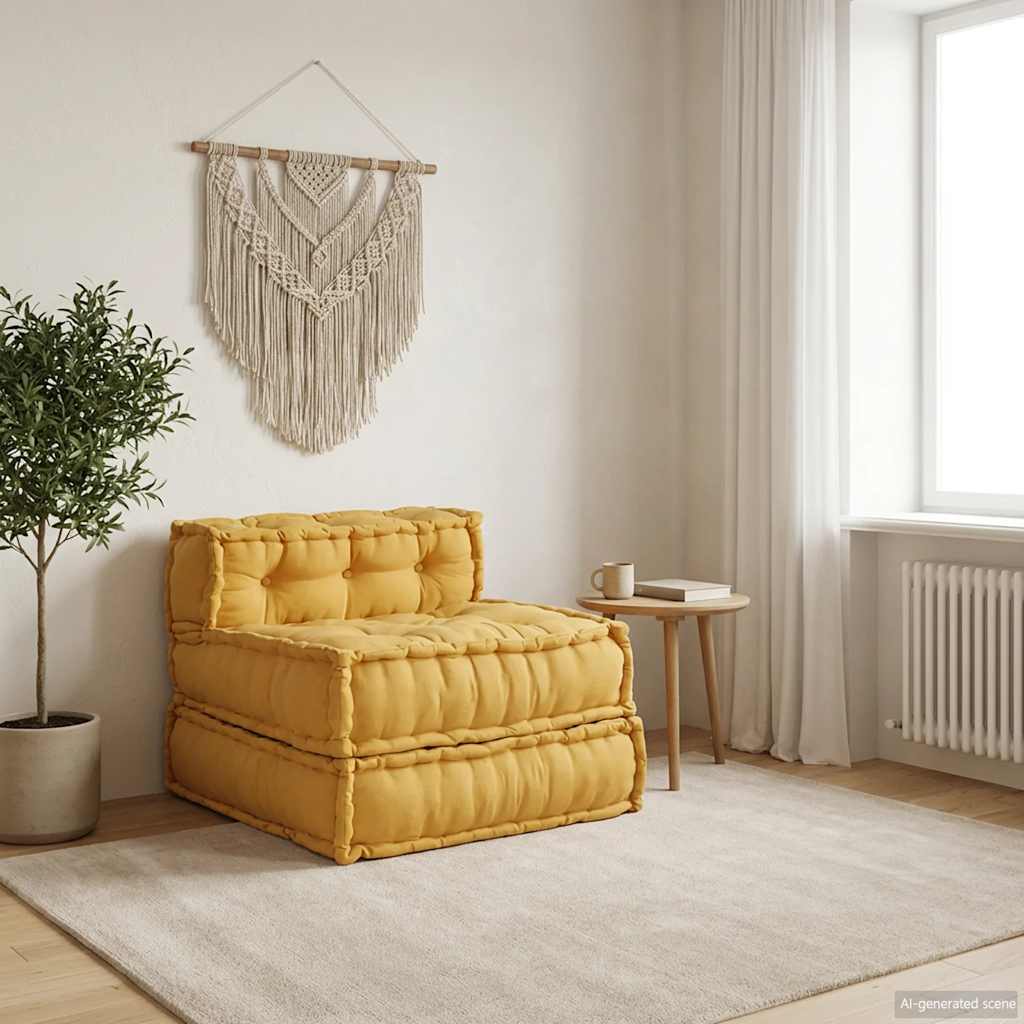 4019038_1.jpg vidaXL Modulárna pohovka, žltá 70x70x54, látková – Obrázok 1