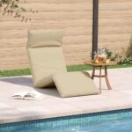 vidaXL Skladacie ležadlo béžové 175x54x8,5 cm oxfordská látka – Obrázok 3