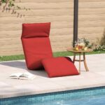 vidaXL Skladacie ležadlo červené 175x54x8,5 cm oxfordská látka – Obrázok 3