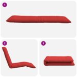 vidaXL Skladacie ležadlo červené 175x54x8,5 cm oxfordská látka – Obrázok 7