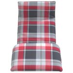 vidaXL Skladacie ležadlo s červeným kockovaným vzorom 175x54x8,5 cm, oxfordská látka – Obrázok 4