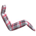 vidaXL Skladacie ležadlo s červeným kockovaným vzorom 175x54x8,5 cm, oxfordská látka – Obrázok 5