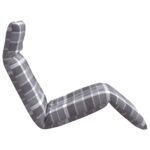 vidaXL Skladacie ležadlo sivé, kockovaný vzor 175x54x8,5 cm, oxfordská látka – Obrázok 5